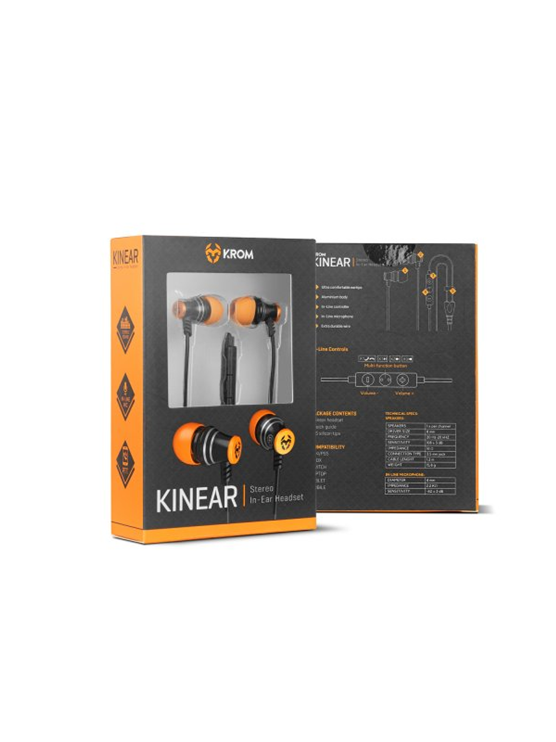 KROM Auriculares Gaming Kinear multiplat. 4