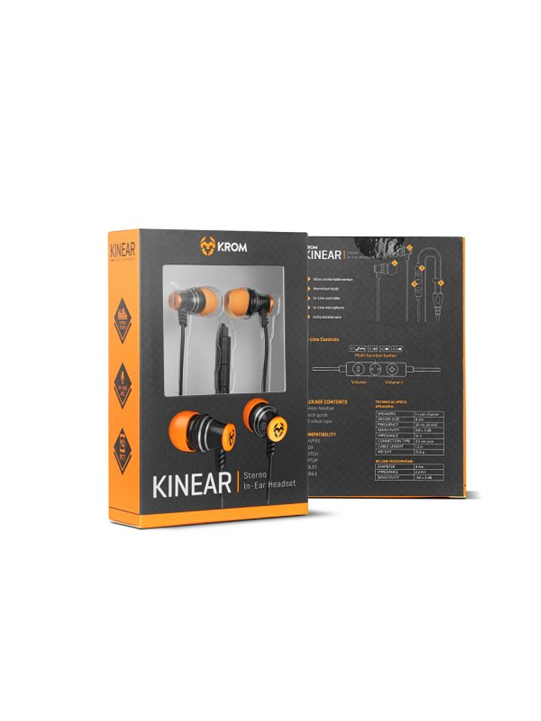 KROM Auriculares Gaming Kinear multiplat. 4