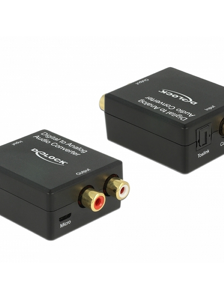 Delock Convertidor de audio Digital Toslink a RCA 1