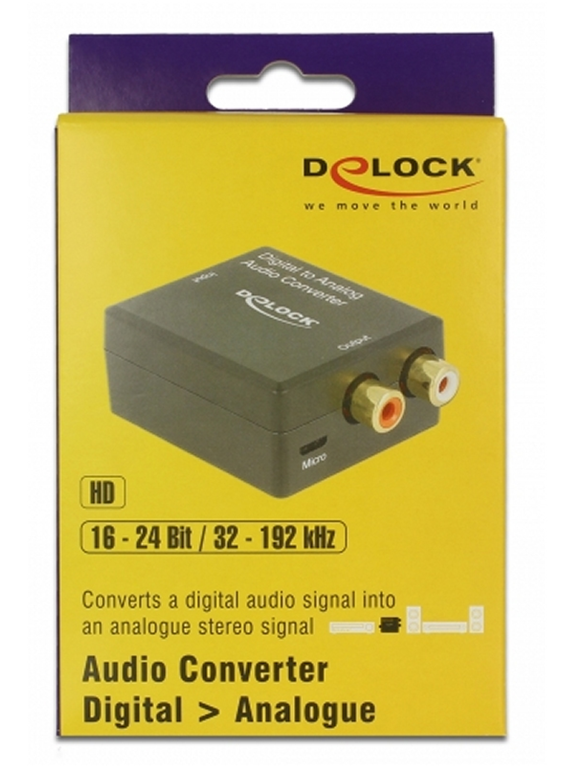 Delock Convertidor de audio Digital Toslink a RCA 3