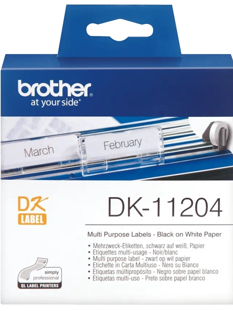 Brother Etiquetas DK11204 Multiuso 17x54 mm 400 ud 1