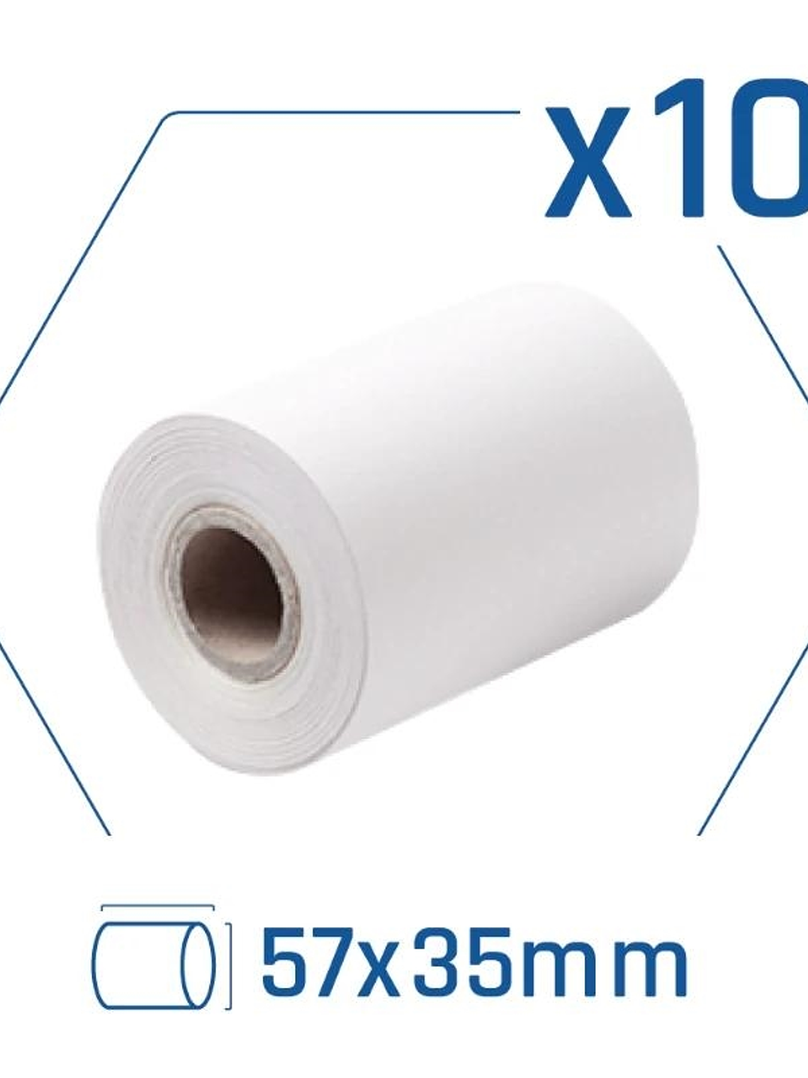 iggual Pack 10 rollos papel térmico datáfono 57x35 1