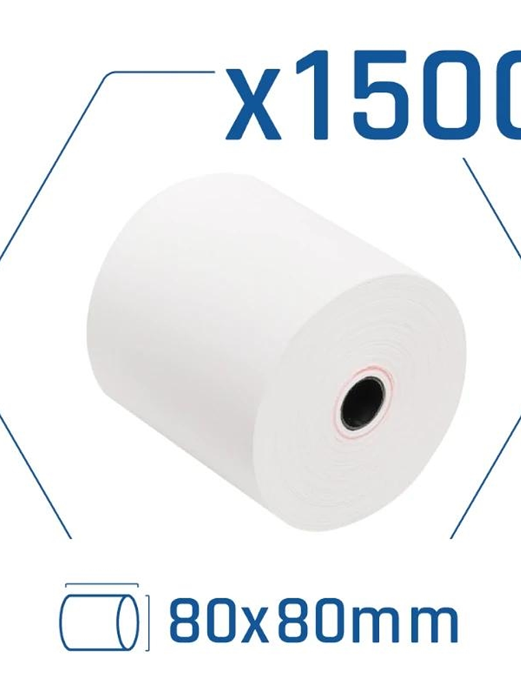 Pack 1500 rollos papel térmico sin BPA 80x80mm 1