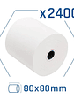 Palet 2400 rollos papel térmico sin BPA 80x80mm - Miniatura 1