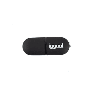 iggual Lápiz USB 2.0 16GB PEN16 negro con tapa