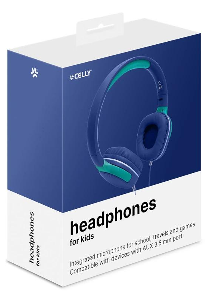 Celly Auricular Diadema niños Azul 4
