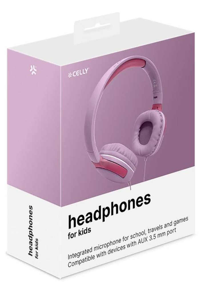 Celly Auricular Diadema niños Rosa 4