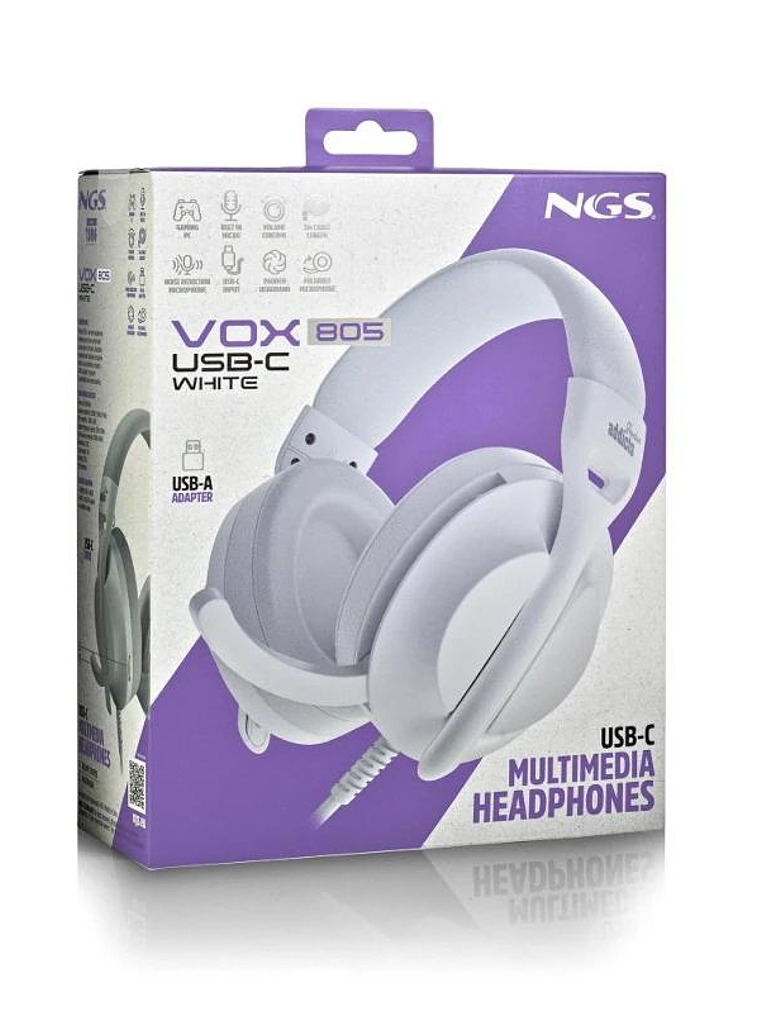 NGS Auriculares cable USB-C Control Vol. Blanco 4