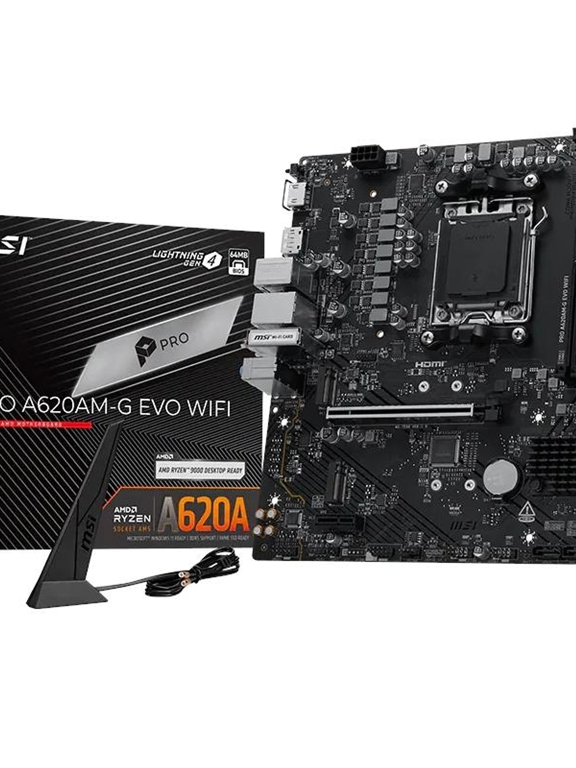 MSI Placa Base PRO A620AM-G EVO WIFI DDR5 mATX 1