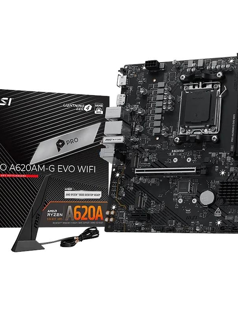 MSI Placa Base PRO A620AM-G EVO WIFI DDR5 mATX 1