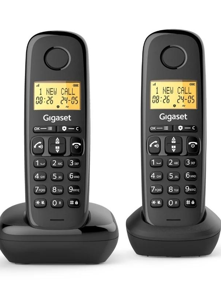 Gigaset Basic 100 Inalámbrico DECT Negro Duo 1