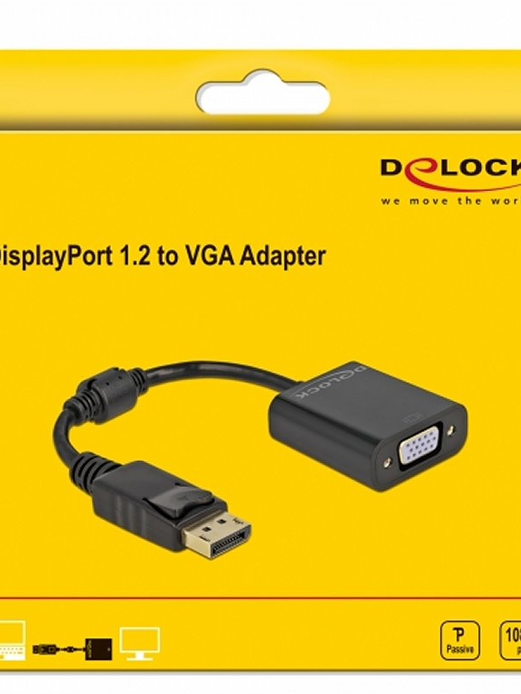 Delock Adaptador Displayport 1.2 macho a VGA15 pin 2