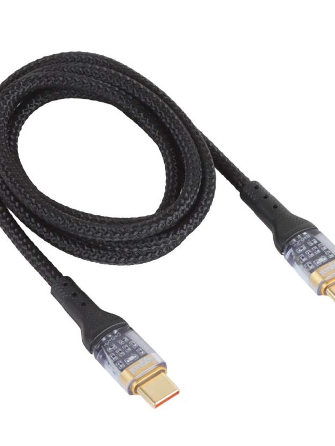 iggual Cable USB-C a tipo C 3A 100 cm trenzado LED 2
