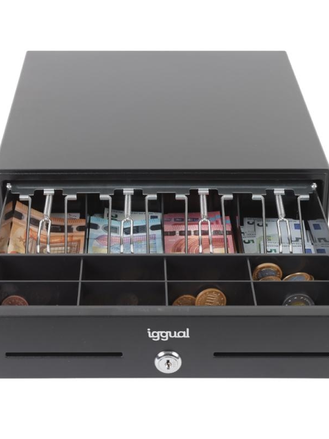 iggual Cajón Portamonedas IRON-XS 33cm 4+8 negro 1