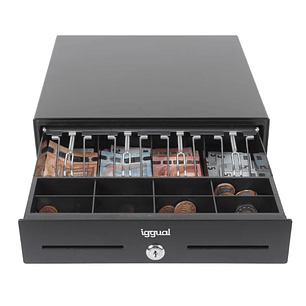 iggual Cajón Portamonedas IRON-XS 33cm 4+8 negro