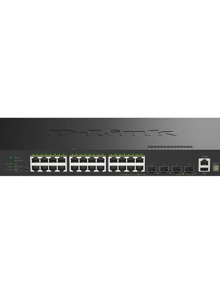 D-Link DGS-1530-28P/E Switch 24xGB PoE 4xSFP+ 370W 1