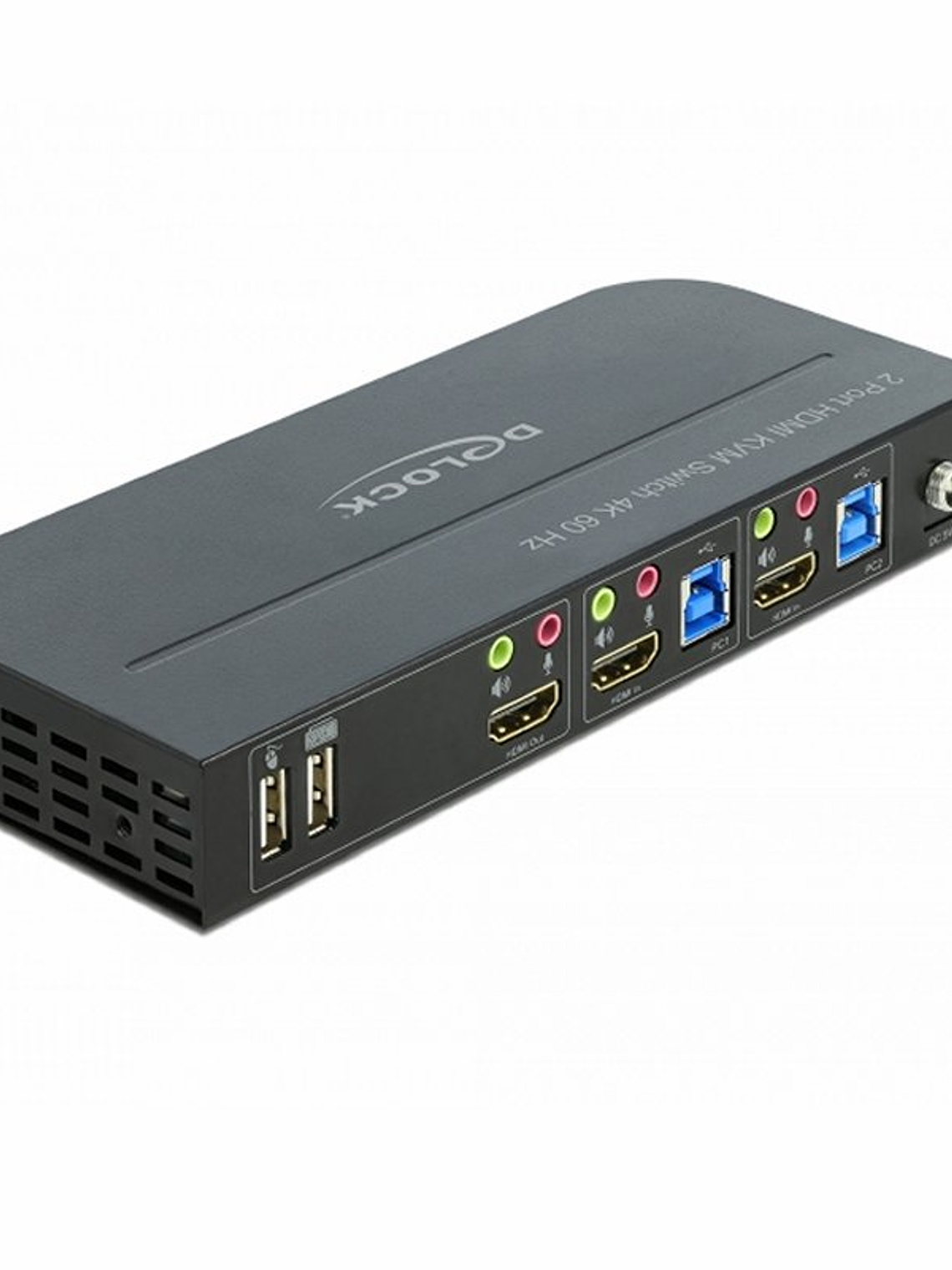 Delock Conmutador 2x HDMI KVM 4K 60 Hz con USB 3.0 3