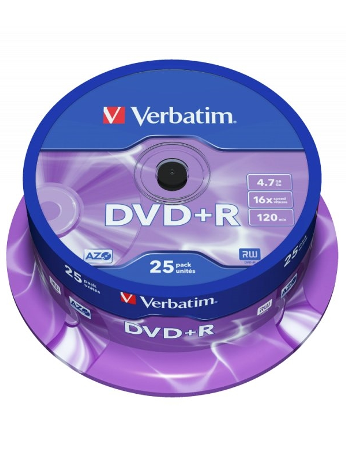 Verbatim DVD+R 4.7GB 16x Tarrina 25Uds 1