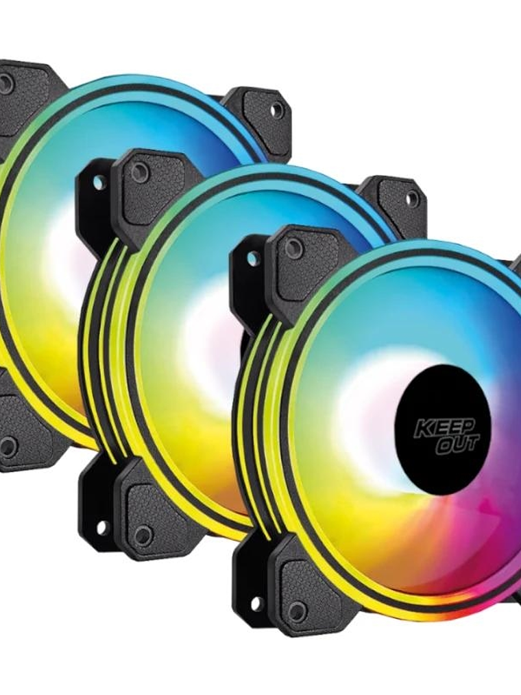 Keep Out Ventilador XFC-120DR Black 5V ARGB 3x2 1