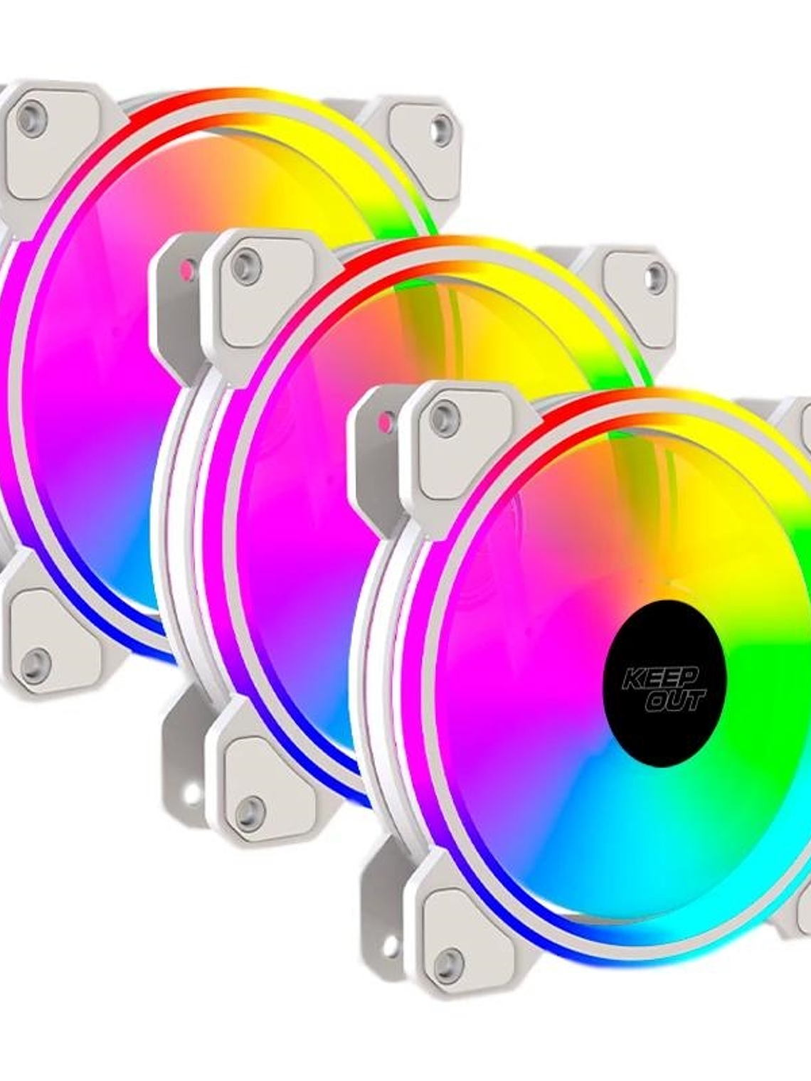Keep Out Ventilador XFC-120DRW White 5V ARGB 3x2 1