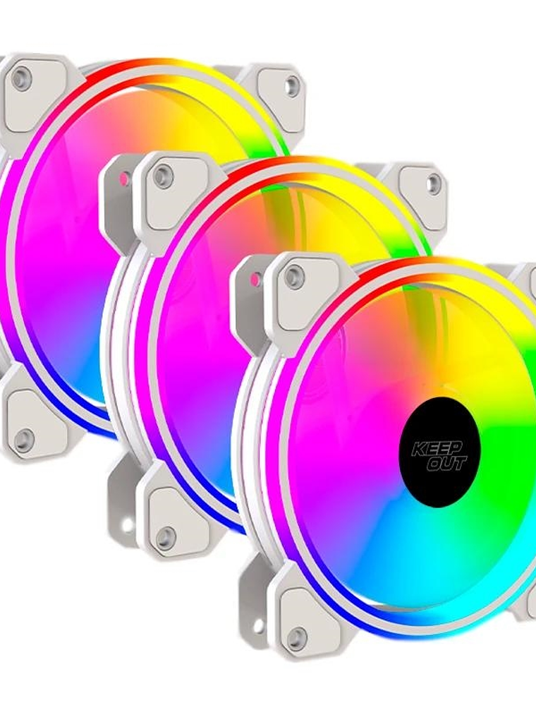 Keep Out Ventilador XFC-120DRW White 5V ARGB 3x2 1