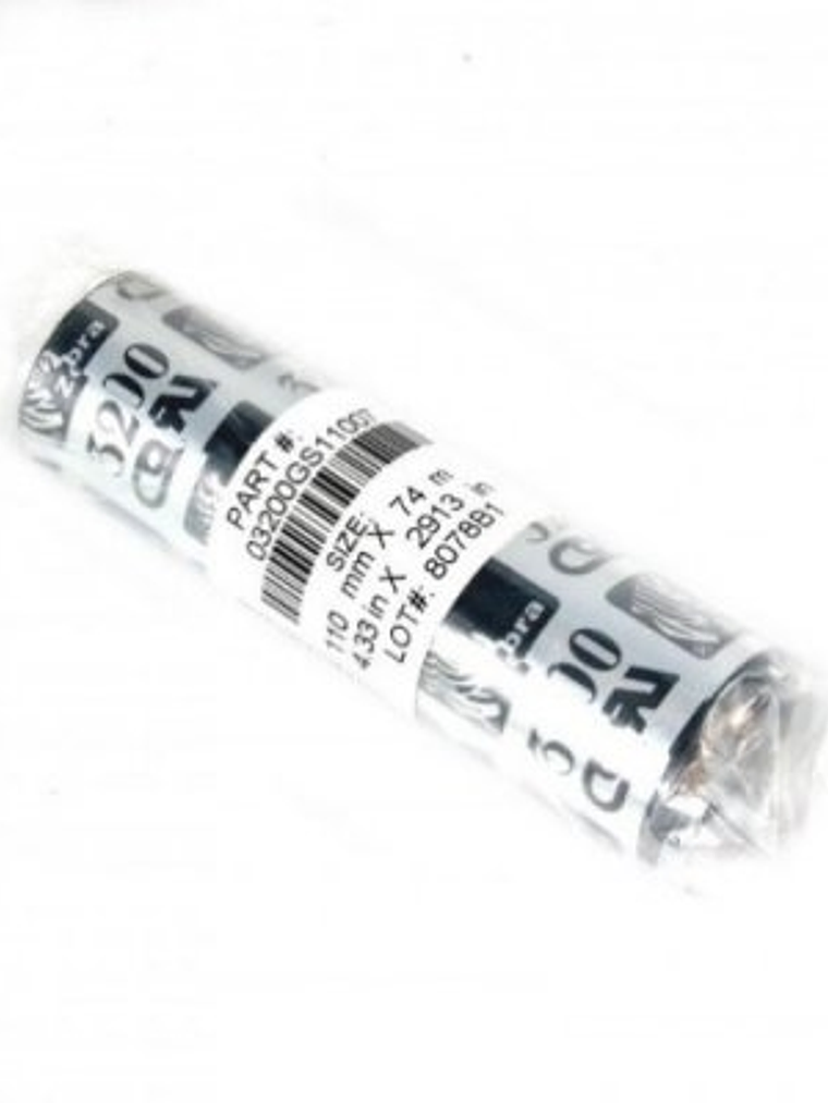 Zebra Cinta Cera 2300 110mm 74 Metros 12 uds 1