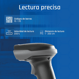 iggual Lector código barras 2D Bluetooth 2.4G base