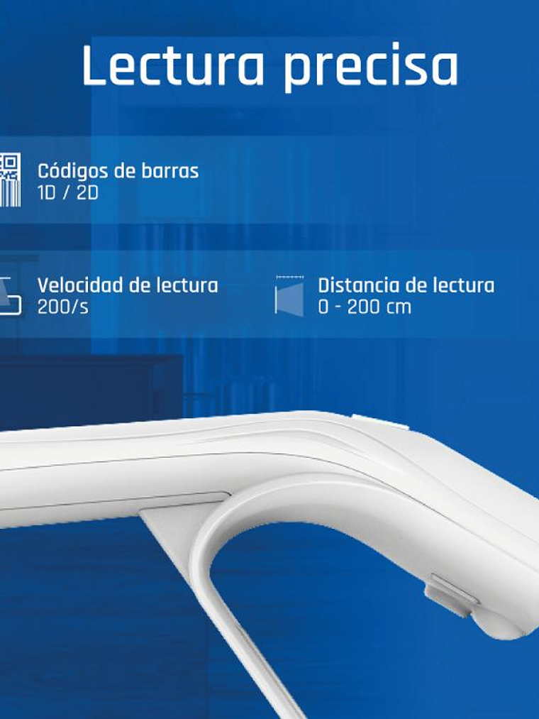 iggual Lector código barras 2D USB botón blanco 1
