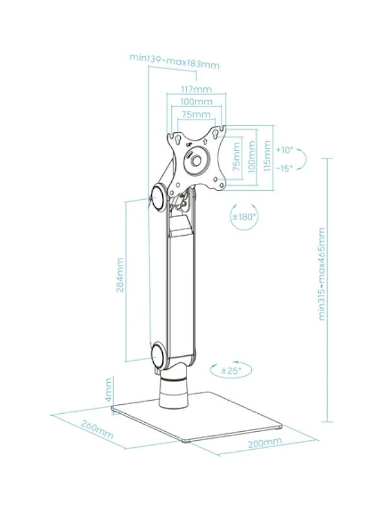 Tooq  DB1471TN-B Soporte Mesa Pantalla 17-32