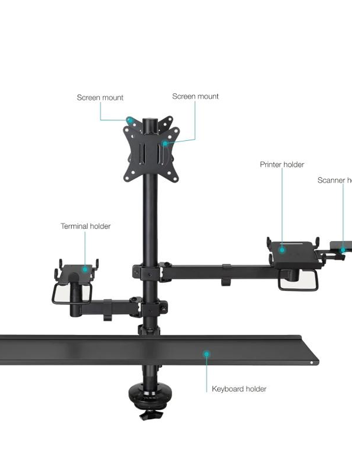 Tooq Soporte Mesa TPV-Impresora-Terminal-Lector 2