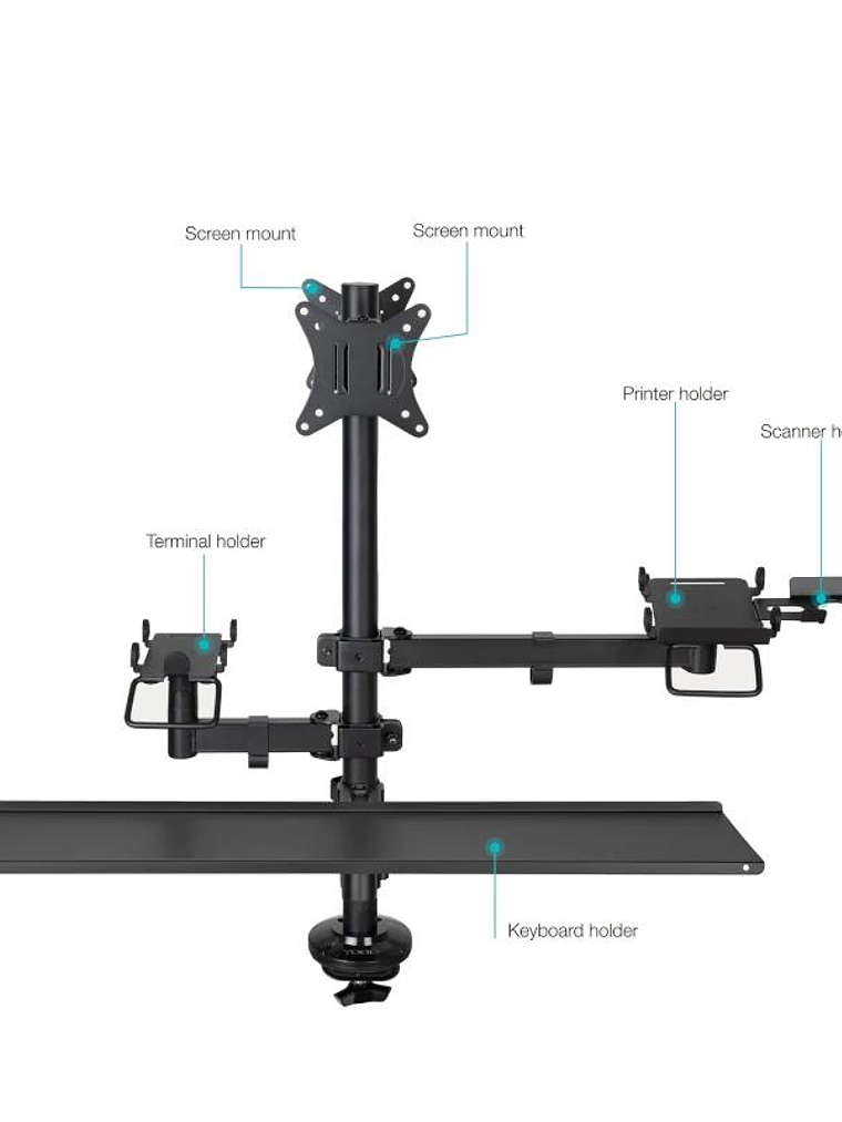 Tooq Soporte Mesa TPV-Impresora-Terminal-Lector 2
