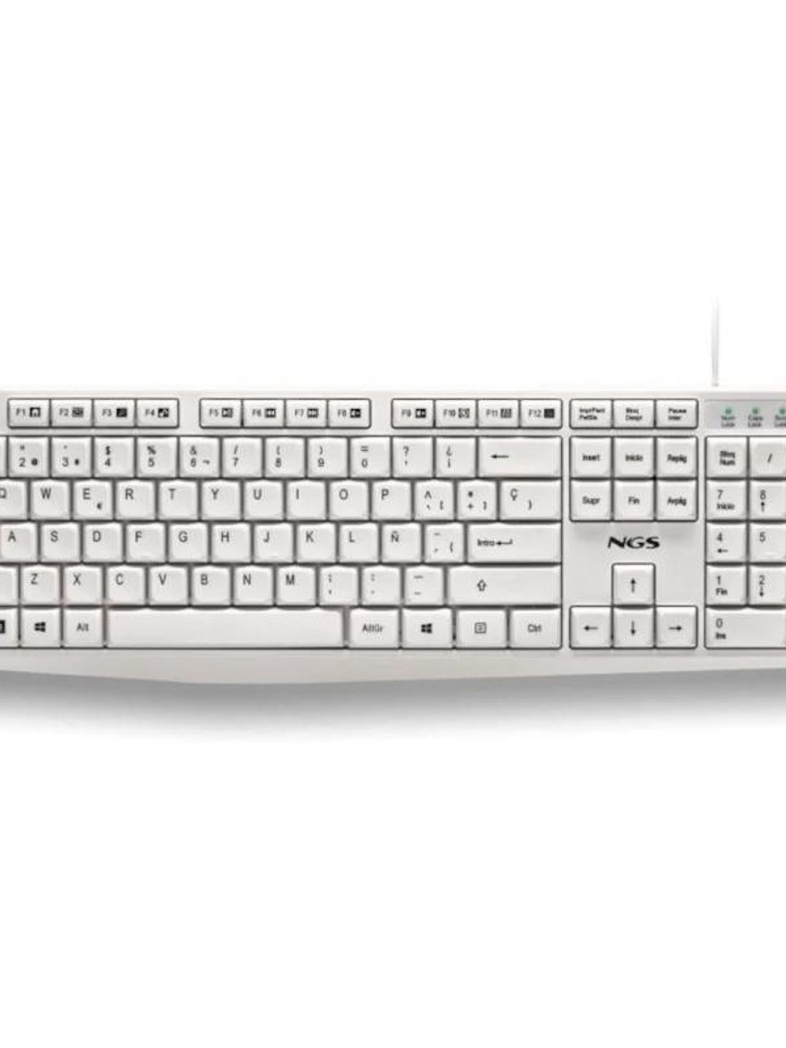 NGS Teclado USB-A 12 Teclas Multi Cable 1.5M 1