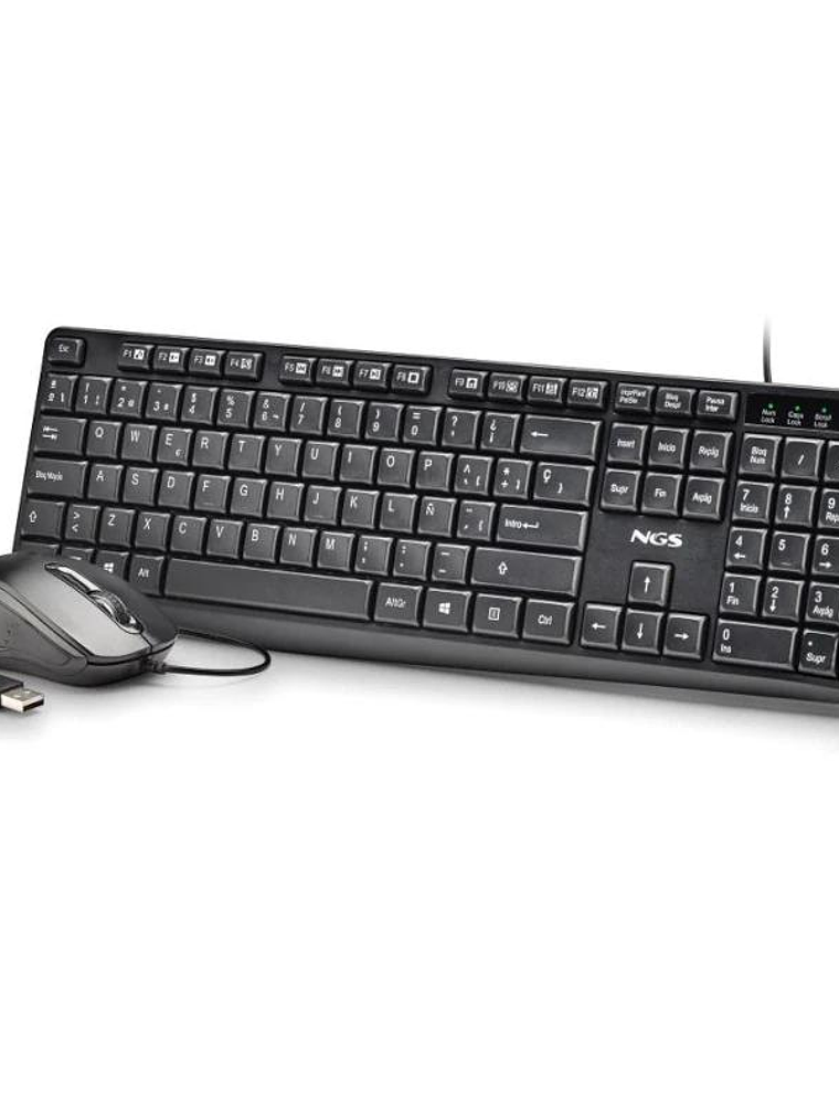NGS Kit Teclado+Ratón con cable Cocoa 2