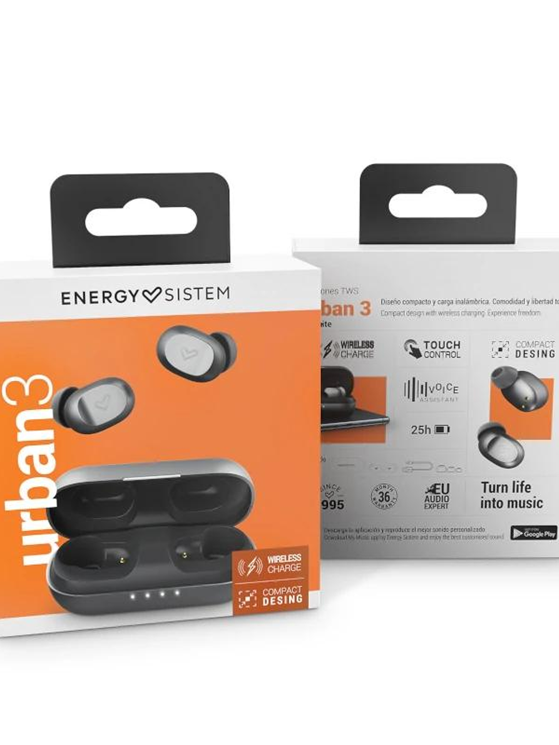 Energy Sistem Auriculares  Urban3  Graphite BT 5.0 2