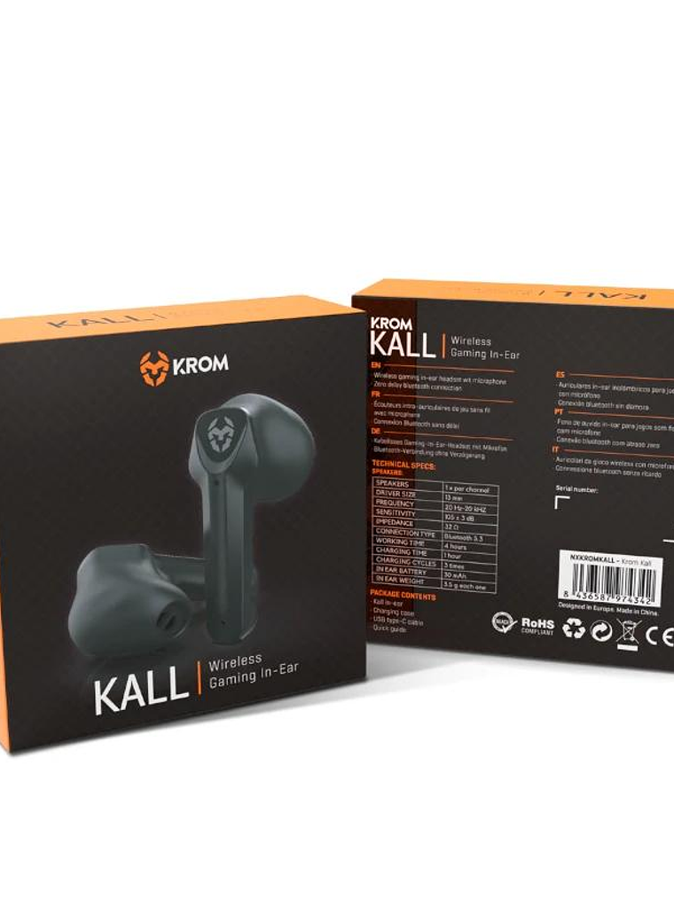 KROM KALL Auricular IN-EAR Gaming Wireless 4
