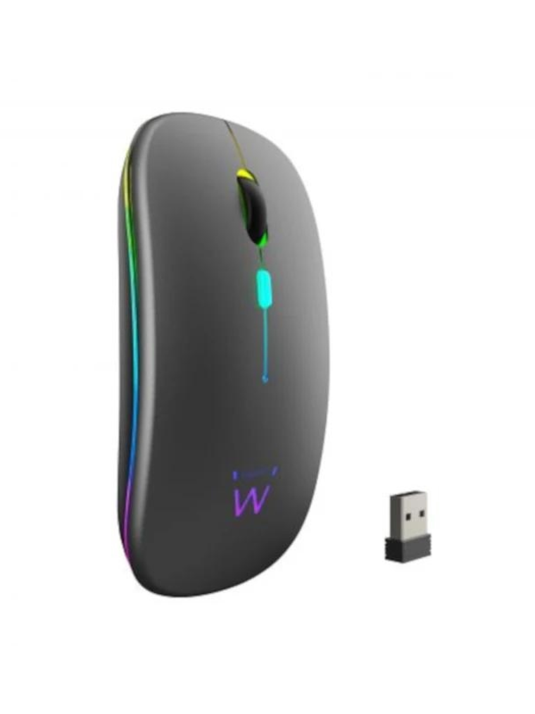 EWENT Ratón Inalámbrico Recarg. Dual  BT/WIFI, RGB 1