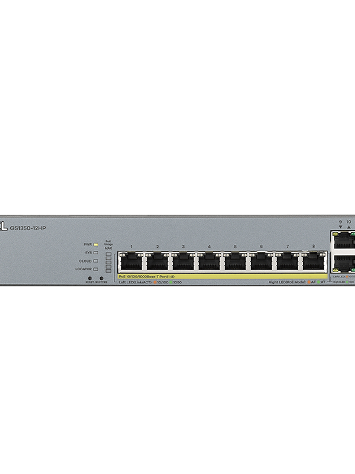 ZyXEL GS1350-12HP Switch 10xGB PoE 2xSFP 130W 2