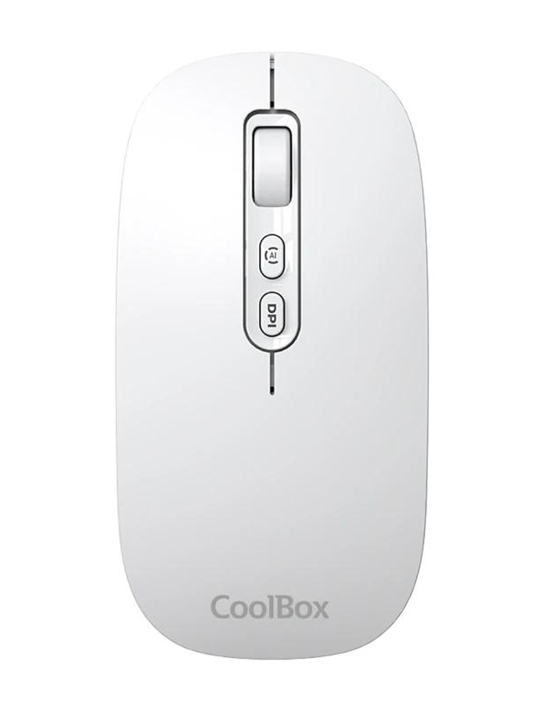 Coolbox Ratón W02-IA Inalámbrico RF+BT Blanco 1