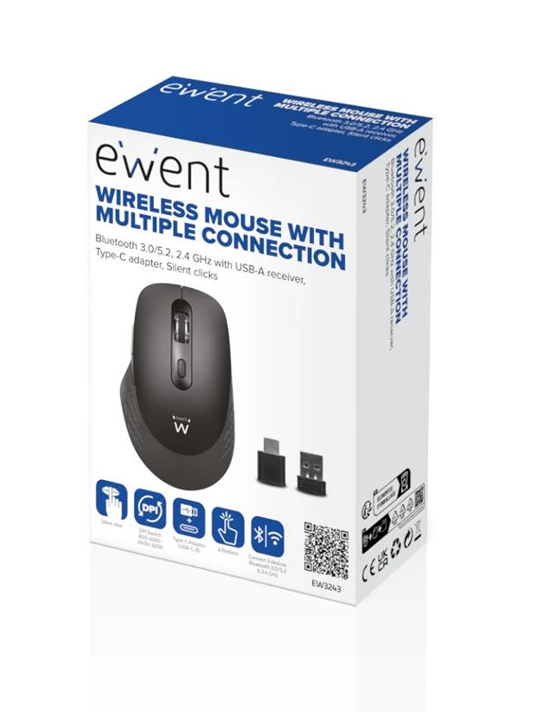 EWENT EW3243 Ratón inalámbrico 2.4GHz BT 3
