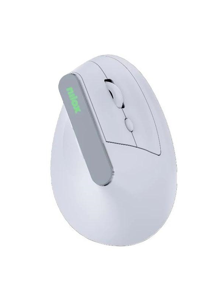 Nilox Ratón Wir Vertical Rec. Silen 1600DPI Blanco 1