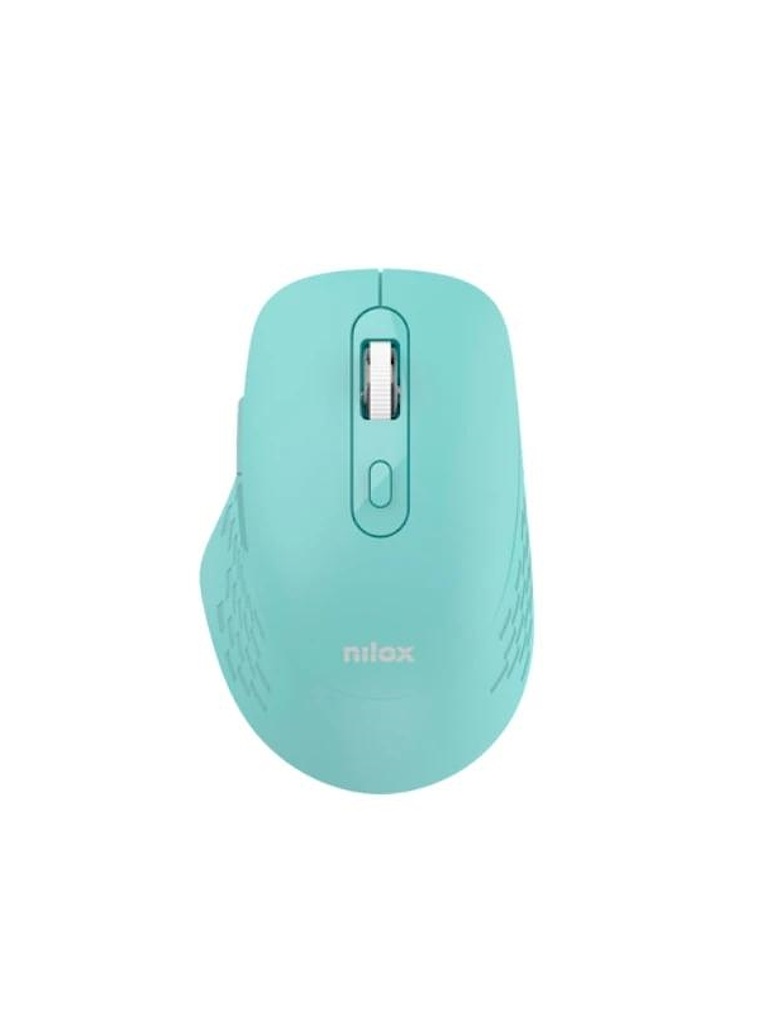 Nilox Ratón Dual Wireless 1600dpi silen. Cyan 1