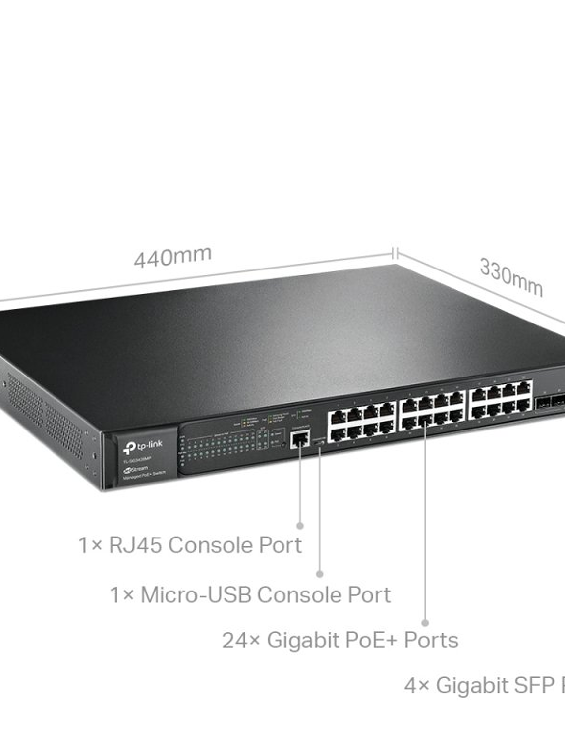 TP-Link SG3428MP Switch 24xGB PoE L2 4xSFP Rack 2