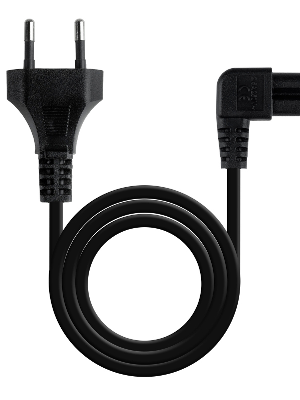 Nanocable Cable Alim. forma 8 Acodado CEE7/C7 1.8m 1