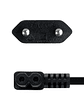 Nanocable Cable Alim. forma 8 Acodado CEE7/C7 1.8m - Miniatura 3