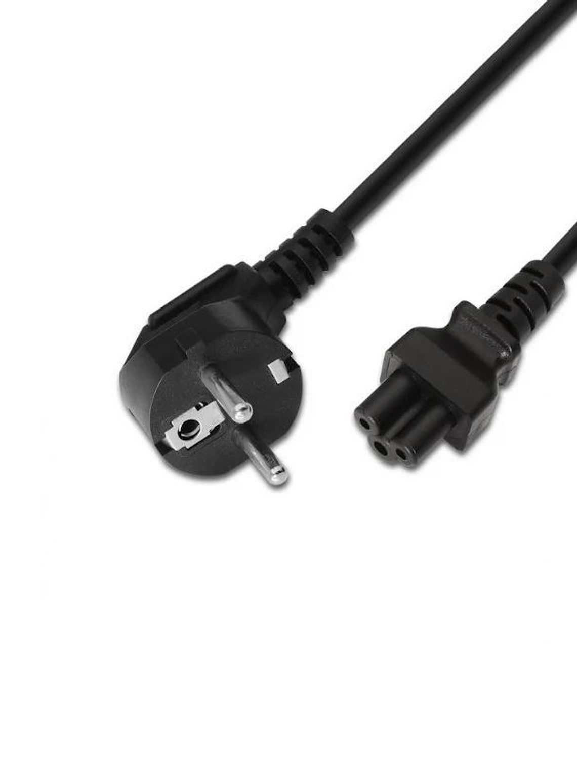 Aisens Alimentación Trébol CEE7/M-C5/H negro 1.5m 1