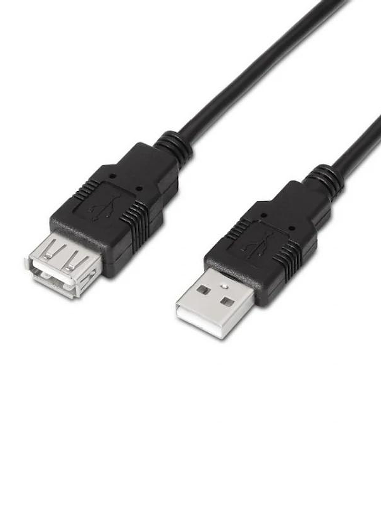 Aisens Cable USB 2.0 Tipo A/M-A/H negro 1.8m 1