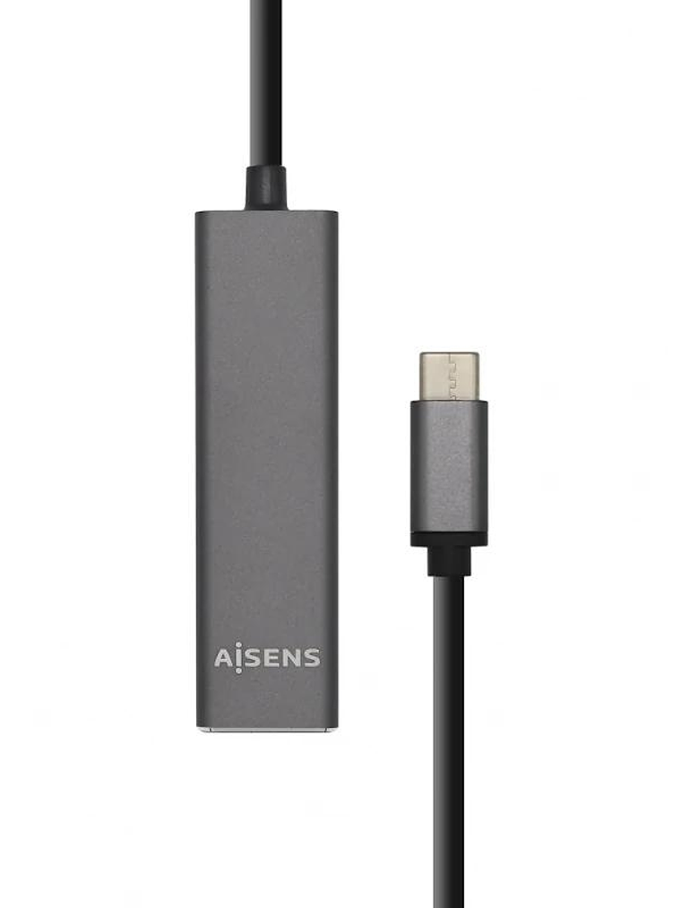 Aisens Hub USB 3.1 USB-C/M-4xTipo A/H gris, 15cm 1