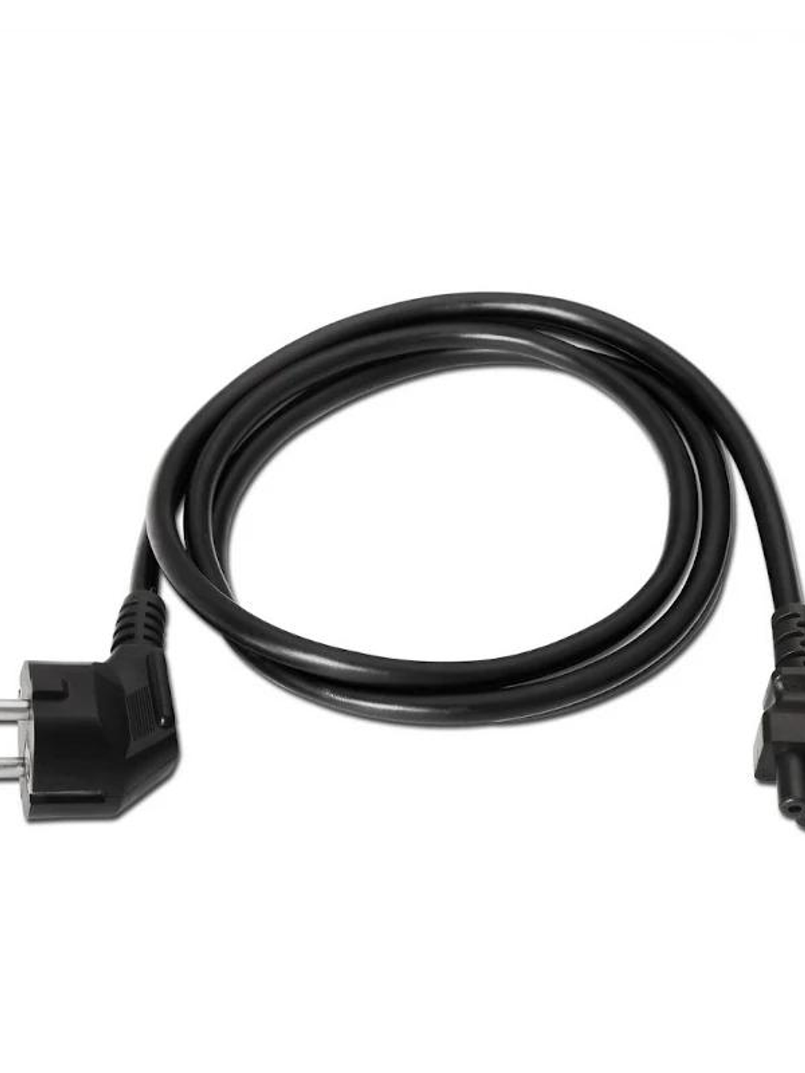 Aisens Alimentación Trébol CEE7/M-C5/H negro 1.5m 2