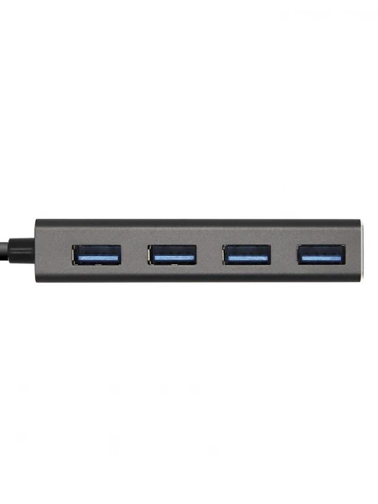 Aisens Hub USB 3.1 USB-C/M-4xTipo A/H gris, 15cm 3