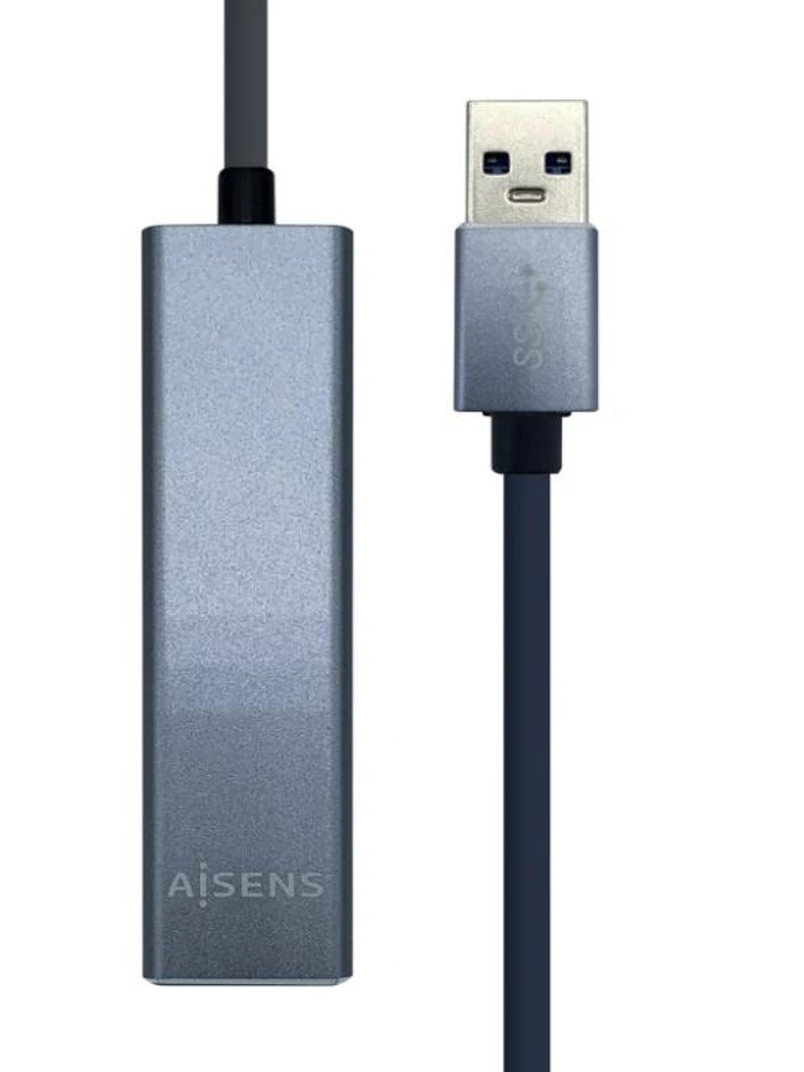 Aisens Conversor USB 3.0 Ethernet + 3 usb3.0 gris 1